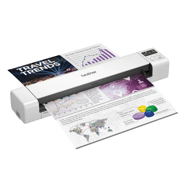 Brother DS-940DW Wireless Rechargeable Duplex Mobile Scanner, 15ppm/30ipm, 600dpi, Wi-Fi, 1.8m Long Paper - DS-940DW