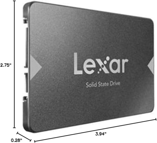 Lexar NS100 512GB 2.5 Inch SATA III SSD Up to 550MB/s Read 500MB/s Write Shock Vibration Resistant - LNS100-512RB