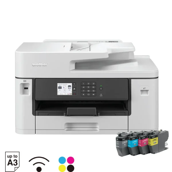 Brother MFC-J2340DW A3 Inkjet All-in-One MFC - Print/Scan/Copy/Fax, Auto Duplex, 28ipm Mono/Color, 50-Sheet ADF, 250-Sheet Tray, 2.7in LCD, 3000/1500 Page Yield - MFC-J2340DW