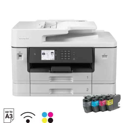 Brother MFC-J3940DW NFC A3 Inkjet All-in-One MFC - Print/Scan/Copy/Fax, Auto Duplex to A3, 28ipm Mono/Color, 50-Sheet ADF, 600-Sheet Input, 3.5in Touchscreen, 3000/1500 Page Yield - MFC-J3940DW