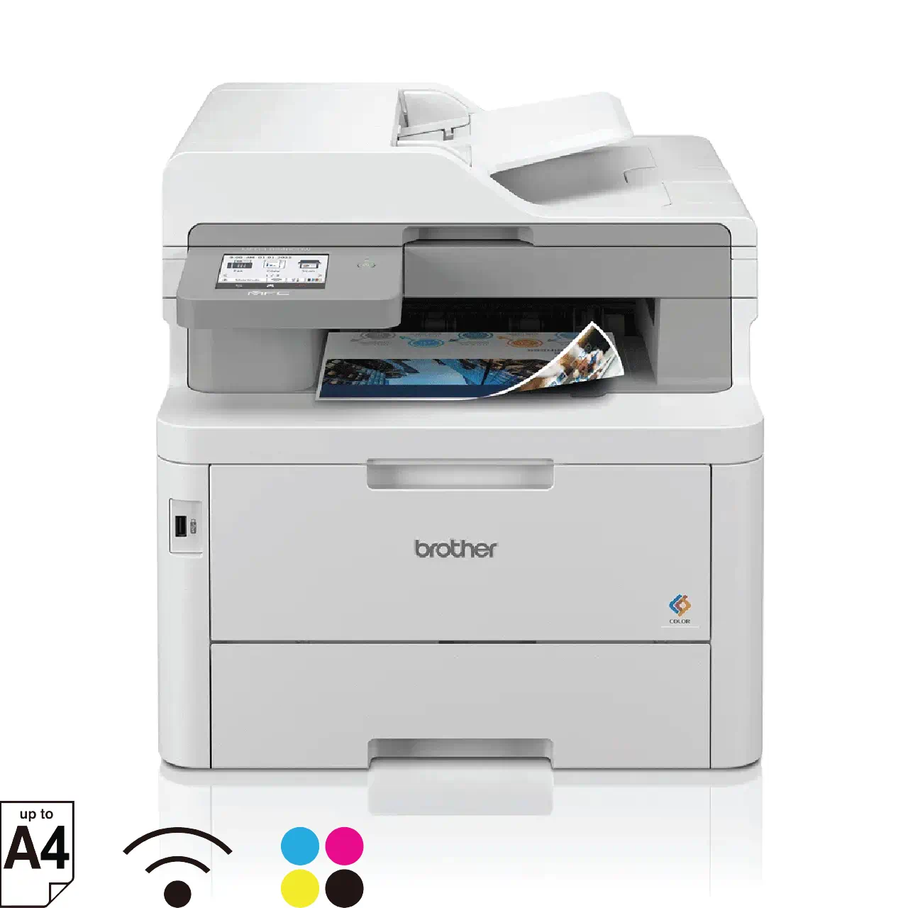 Brother MFC-L8340CDW Colour LED Laser Multi-Function Printer with ADF, Duplex, 30ppm, Wi-Fi, 3.5 Tou...