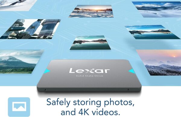 Lexar NQ100 1TB 2.5 Inch SATA III SSD Up to 550MB/s Read Shock Vibration Resistant - LNQ100X001T-RNNNG