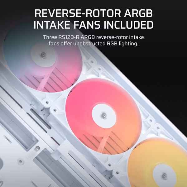 CORSAIR FRAME 4500X RS-R ARGB Curved Tempered Glass Mid-Tower White - CS-CC-9011315-WW