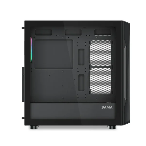 SAMA S40 Mesh Front Mid-Tower with 4 ARGB PWM Fans Black - S40-BKAPA4X1-GL