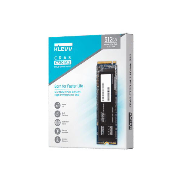 Klevv Cras C720 512GB M.2 NVMe PCIe Gen3x4 SSD - K512GM2SP0-C72