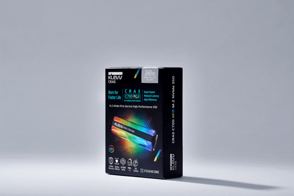 Klevv CRAS C700 RGB M.2 2280 NVMe SSD 240GB/480GB/960GB PCIe Gen3x4 - K960GM2SP0-C7R