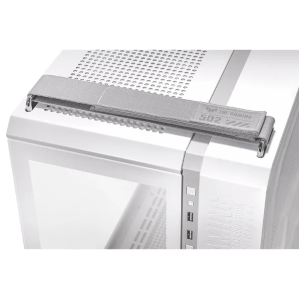 ASUS TUF Gaming GT502 Dual-Chamber Tempered Glass Mid-Tower White - GT502 TUF GAMING CASE WHT TG