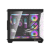 DarkFlash C285P V2 Dual Chamber ATX PC Case Tempered Glass - C285P-V2 Black | White