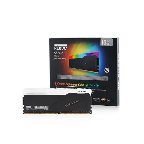 Klevv Cras X RGB DDR4 16GB (2x8GB) 3600 MHz Gaming Memory - KD48GU880-36A180X