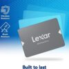 Lexar NS100 512GB 2.5 Inch SATA III SSD Up to 550MB/s Read 500MB/s Write Shock Vibration Resistant - LNS100-512RB