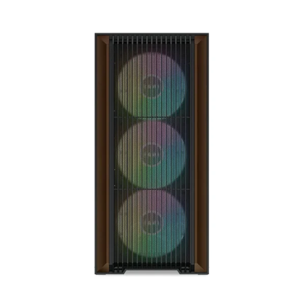 SAMA Z60 Walnut Wood Wide-Body Mid-Tower with 4 ARGB 140 mm Fans Black - Z60-BKAWA4X1-GL