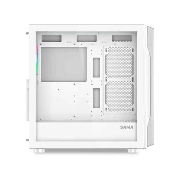 SAMA S40 Mesh Front Mid-Tower with 4 ARGB PWM Fans White - S40-WHAPA4X1-GL