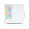 SAMA V40 270-Degree Dual Glass Mid-Tower with 6 ARGB Reverse Fans White - V40-WHADA6X1-GL
