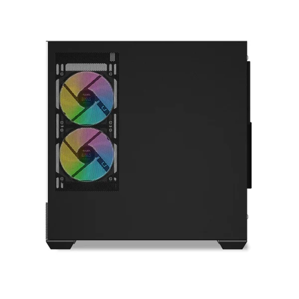 4 SAMA V40 270-Degree Dual Glass Mid-Tower with 6 ARGB Fans Black - V40-BKADA6X1-GL