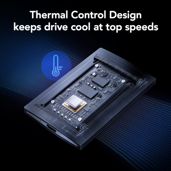 Lexar SL500 2TB Portable SSD USB 3.2 Gen 2x2 Up to 2000MB/s Read 1800MB/s Write Aluminum Magnetic Set - LSL500M002T-RNBNG