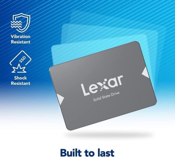 Lexar NS100 512GB 2.5 Inch SATA III SSD Up to 550MB/s Read 500MB/s Write Shock Vibration Resistant - LNS100-512RB
