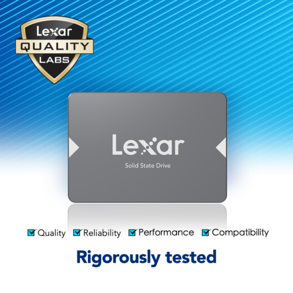 Lexar NS100 2TB 2.5 Inch SATA III SSD Up to 550MB/s Read 500MB/s Write Shock Vibration Resistant - LNS100-2TRB