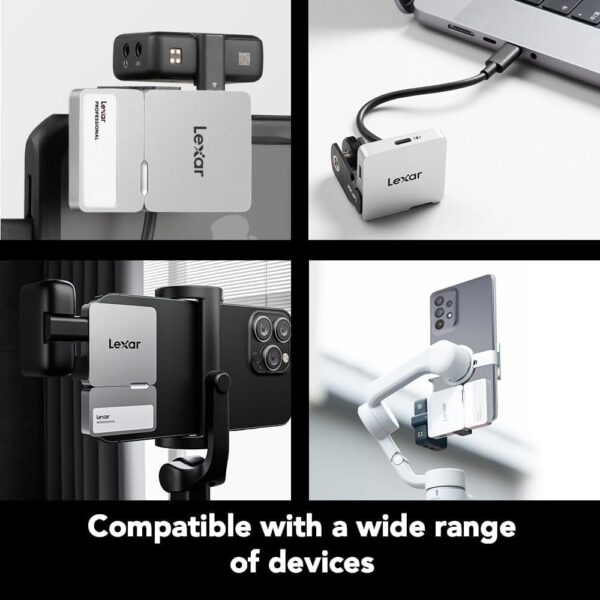 Lexar Professional Go Portable SSD with Hub USB 3.2 Gen 2 1050MB/s Read 1000MB/s Write 4-Port 10Gbps IP65 Silver - LPASL400-RNSNG