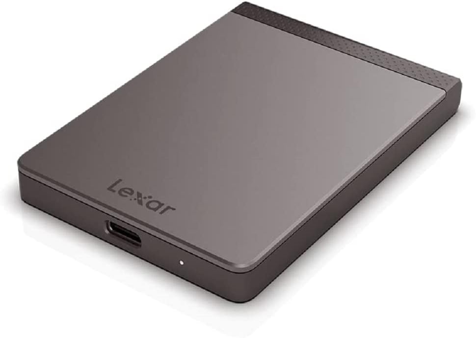 Lexar SL200 Portable SSD 512GB USB 3.1 Gen2 Type-C 550MB/s Read 400MB/s Write – LSL200X512G-RN...