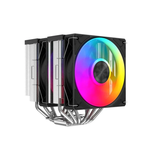 5 SAMA A60 ARGB Dual-Tower 265W CPU Air Cooler with Infinity Mirror - A60-XXWAYXOX-G