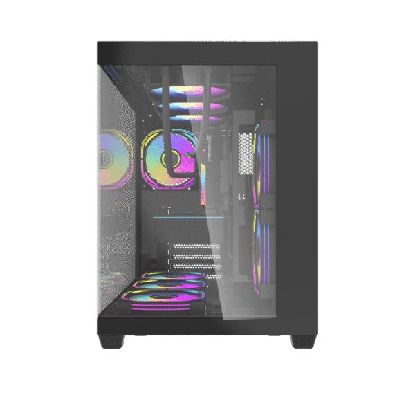 DarkFlash C285P V2 Dual Chamber ATX PC Case Tempered Glass - C285P-V2 Black | White