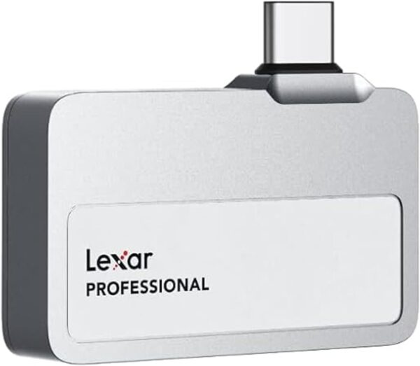 Lexar Professional Go Portable SSD 1TB USB 3.2 Gen 2 1050MB/s Read 1000MB/s Write Silver IP65 - LSL400X001T-RNSNG