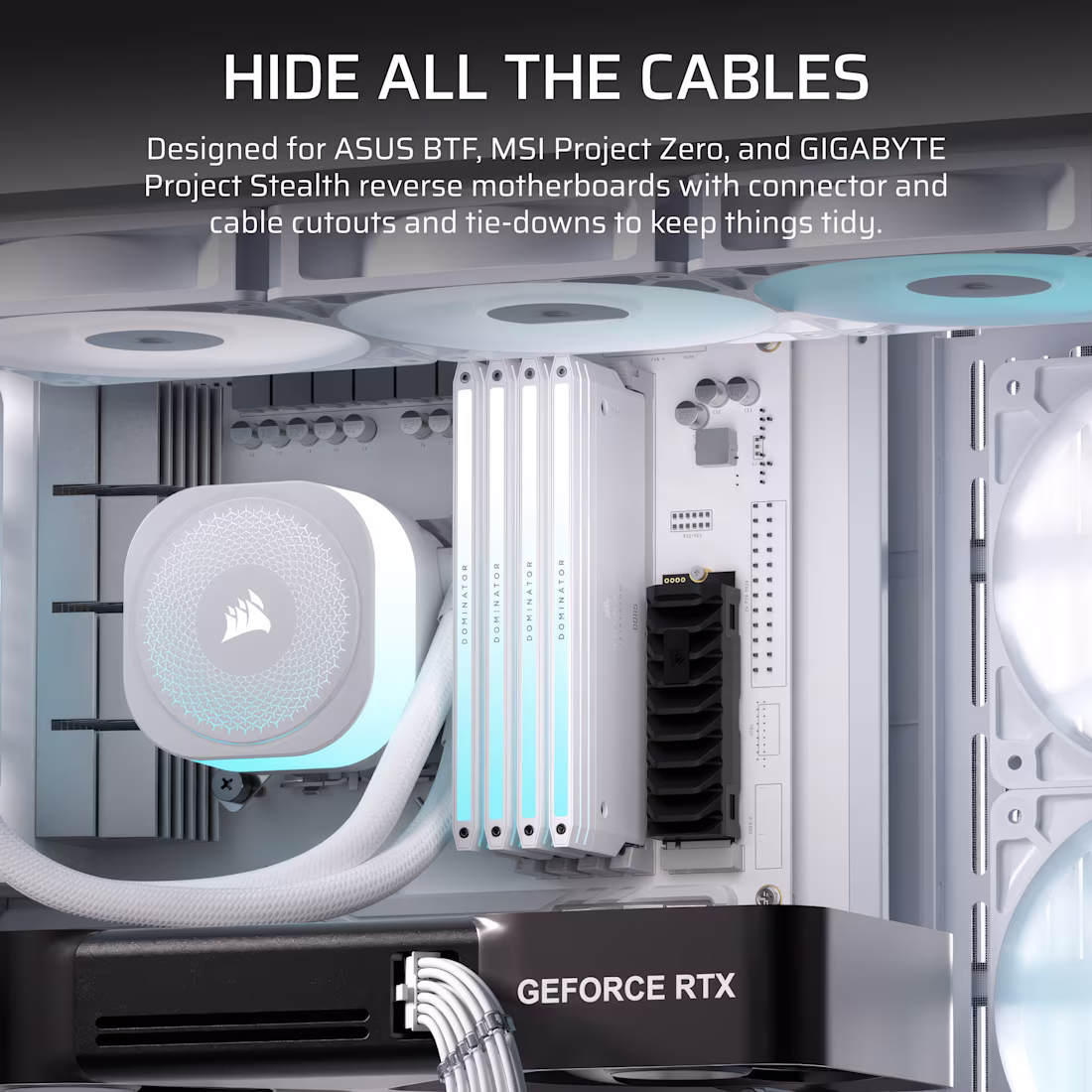 CORSAIR FRAME 4500X RS-R ARGB Curved Tempered Glass Mid-Tower White - CS-CC-9011315-WW 7 CORSAIR FRAME 4500X RS-R ARGB Curved Tempered Glass Mid-Tower White - CS-CC-9011315-WW - Image 7