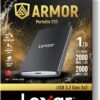 Lexar ARMOR 700 1TB Portable SSD USB 3.2 Gen 2x2 2000MB/s Read Write IP66 Rugged 3m Drop Resistant - LAR700X001T-RNBNG