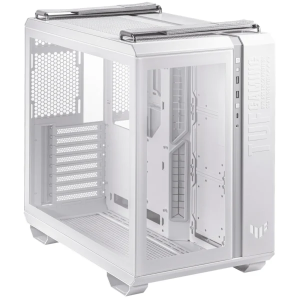 ASUS TUF Gaming GT502 Dual-Chamber Tempered Glass Mid-Tower White - GT502 TUF GAMING CASE WHT TG