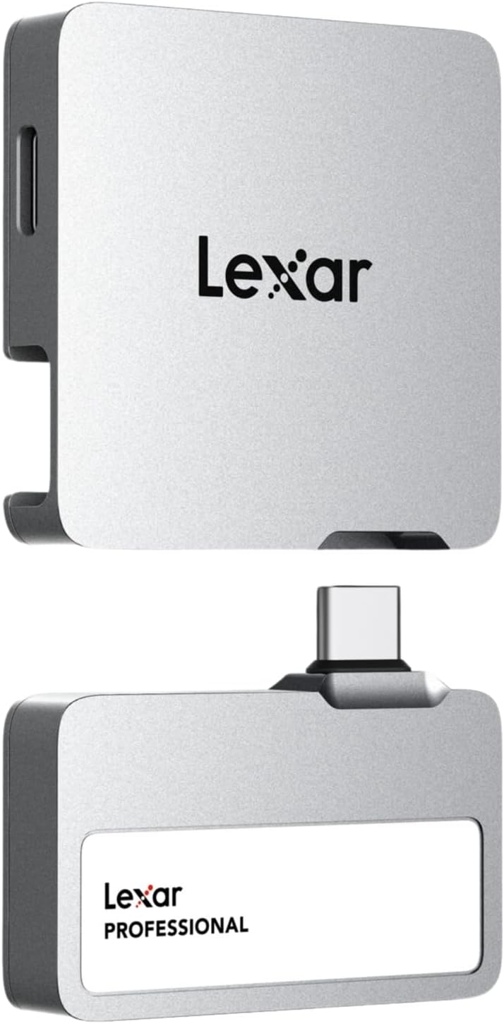 Lexar Professional Go Portable SSD with Hub SL400 2TB Silver USB 3.2 Gen 2 1050MB/s IP65 – LSL...