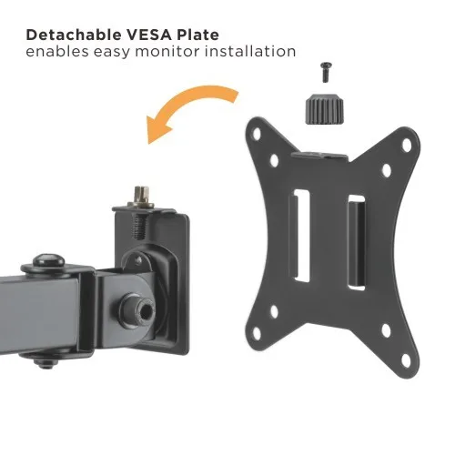 Brateck LDT66 Dual Articulating Monitor Mount 17-32 inch Dual Screen Clamp/Grommet - Brateck-LDT66-C024