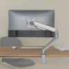 62f645cf327ffa0002ab9525 Brateck LDT63 Dual Spring-Assisted Monitor Arm 17-32 inch Dual Screen Matte Silver Clamp/Grommet - Brateck-LDT63-C024 Silver