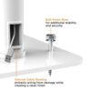 Brateck PAD33 Universal Anti-Theft Tablet Countertop Kiosk Stand 7.9-11 Inch Secure White - Brateck-PAD33-03 White