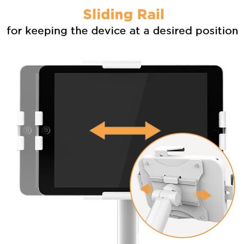 Brateck PAD33 Universal Anti-Theft Tablet Countertop Kiosk Stand 7.9-11 Inch Secure White - Brateck-PAD33-03 White