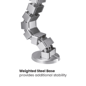 Brateck CC10 Quad Entry Vertebrae Cable Management Spine Clamp-On Silver for Sit-Stand Desks - Brateck-CC10-1A Silver