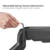 Brateck LDT46 Single Spring-Assisted Mechanical Monitor Arm 17-32 Inch up to 9kg - Brateck-LDT46-C012E