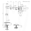 Brateck LDT66 Single Articulating Monitor Mount 17-32 inch Clamp/Grommet - Brateck-LDT66-C012