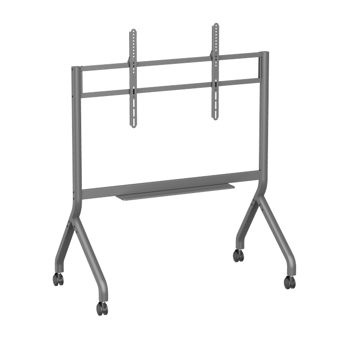 Brateck TTF19 SlimLift Heavy-Duty Mobile TV Cart up to 110 Inch 120kg Gunmetal Grey – Brateck-...