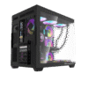 DarkFlash C285P V2 Dual Chamber ATX PC Case Tempered Glass - C285P-V2 Black | White