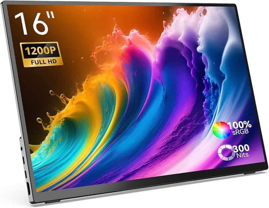 MINIX SF16 16-Inch FHD+ 1200p IPS 10-Point Touch Portable Monitor with USB-C 90W – MINIX-SF16...