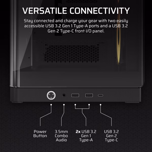 CORSAIR FRAME 4500X RS-R ARGB Curved Tempered Glass Mid-Tower Black - CS-CC-9011314-WW