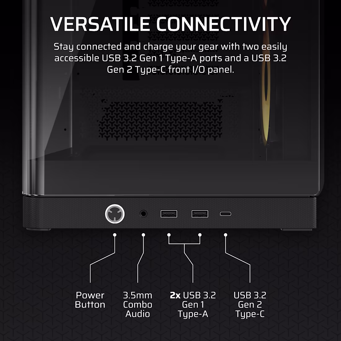 CORSAIR FRAME 4500X RS-R ARGB Curved Tempered Glass Mid-Tower Black - CS-CC-9011314-WW 7 CORSAIR FRAME 4500X RS-R ARGB Curved Tempered Glass Mid-Tower Black - CS-CC-9011314-WW - Image 7