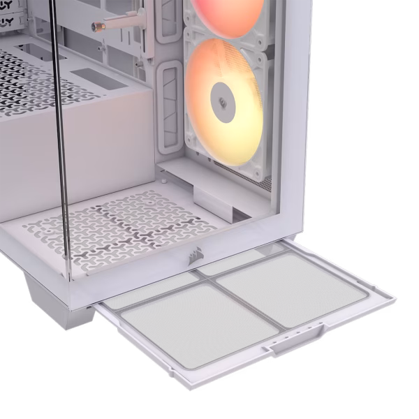 CORSAIR 3500X RS-R ARGB Wrap-Around Tempered Glass Mid-Tower White - CS-CC-9011323-WW