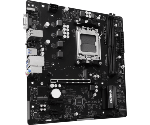 A620AM-HVS(L3) ASRock A620AM-HVS Micro ATX AM5 motherboard with DDR5, PCIe 4.0, RGB Sync, and Dr.MOS Power Design for AMD Ryzen 9000/8000/7000 processors