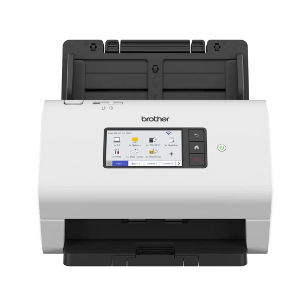 Brother ADS-4900W Pro High-Speed Wireless Network Duplex Scanner with 100-sheet ADF, 60ppm/120ipm, 4.3 Touchscreen, Ultrasonic Sensor - ADS-4900W