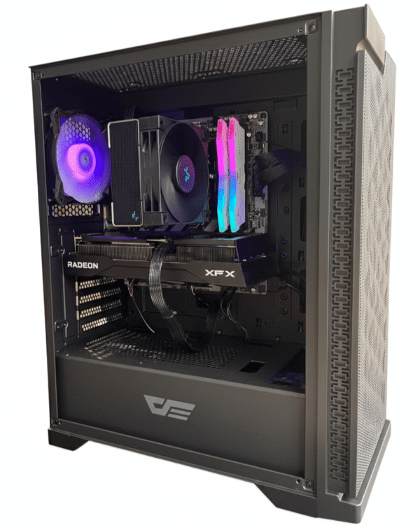 Aurora | AMD Ryzen 5 7600 Mid-Range Gaming Desktop PC with Radeon RX 9060 XT 16GB, 3TB NVMe SSD & ARGB Cooling