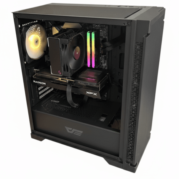 Aurora | AMD Ryzen 5 7600 Mid-Range Gaming Desktop PC with Radeon RX 9060 XT 16GB, 3TB NVMe SSD & ARGB Cooling