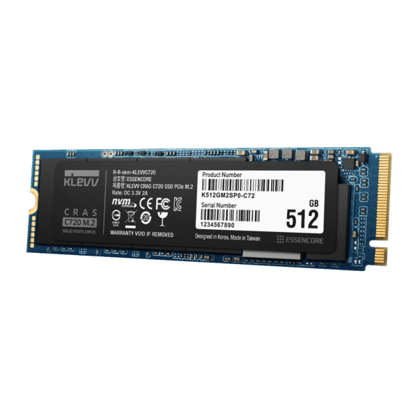 Klevv Cras C720 512GB M.2 NVMe PCIe Gen3x4 SSD - K512GM2SP0-C72
