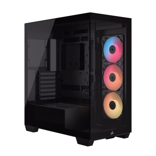 CORSAIR 3500X RS-R ARGB Wrap-Around Tempered Glass Mid-Tower Black - CS-CC-9011322-WW