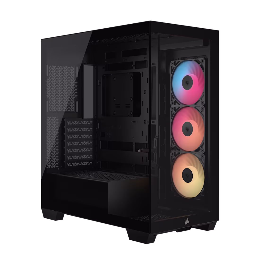 CORSAIR 3500X RS-R ARGB Wrap-Around Tempered Glass Mid-Tower Black – CS-CC-9011322-WW...